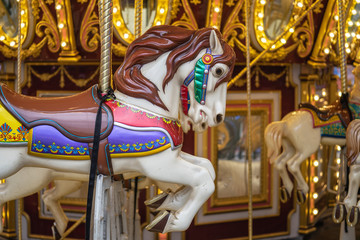 Fototapeta na wymiar Hyde Park, London, UK 5th January, 2020. A carousel, round about, also known as a merry go round