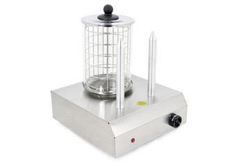 Hot-dog machine white background isolated. Professional Kitchen equipment.