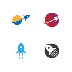 rocket logo icon vector template