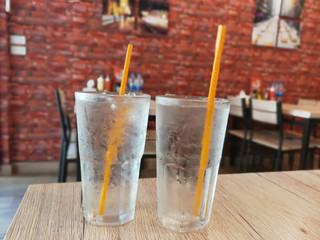 A cup of water on the table