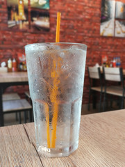 A cup of water on the table