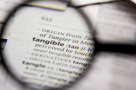 Word or phrase Tangible in a dictionary.