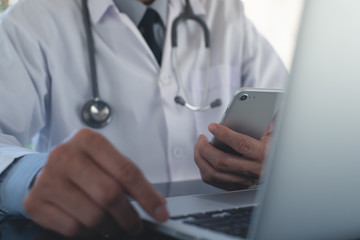 Doctor working in medical office