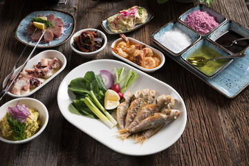 fabulous cooked fish and appetizers