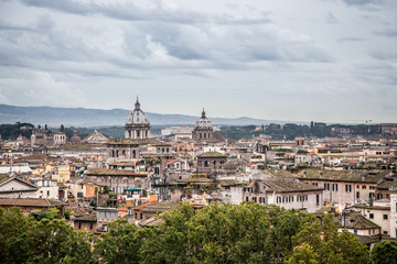 Fototapeta na wymiar View of Rome from Castel Sant'Angelo, Italy.