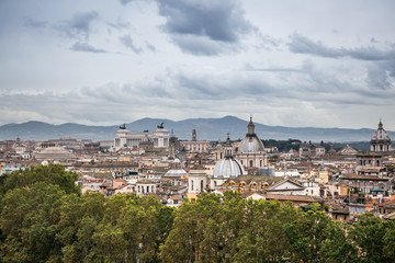 Naklejka premium View of Rome from Castel Sant'Angelo, Italy.