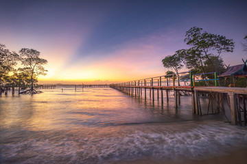 The Sunset Moment at Batam Bintan Island Indonesia