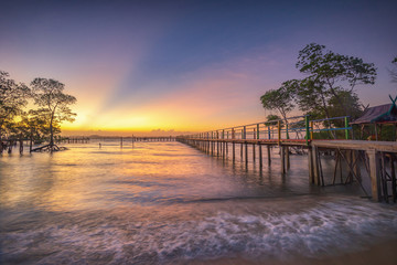 The Sunset Moment at Batam Bintan Island Indonesia