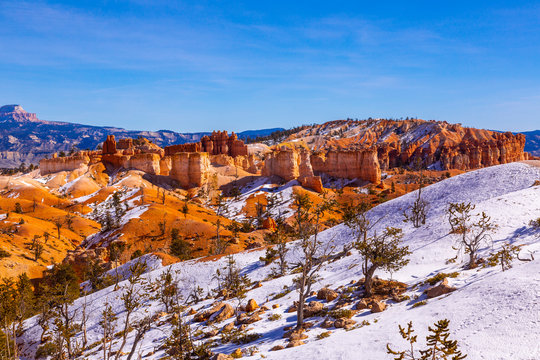 Picture of Bryce Canyon in Utah in winter during daytime © Aquarius