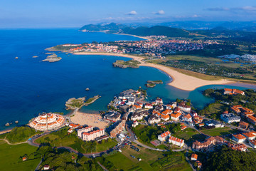 Aerial View, Isla, Arnuero  Municipality, Comarca Trasmiera,  Cantabria, Cantabrian Sea, Spain, Europe