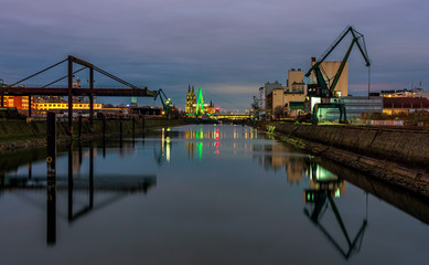 Fototapeta premium Cologne Cathedral at nightfall, Germany.