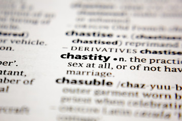 Word or phrase chastity in a dictionary.