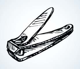 Nail clippers. Vector drawing icon