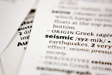 Word or phrase seismic in a dictionary.