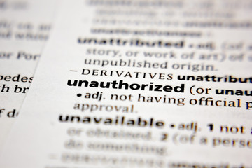 Word or phrase unauthorized in a dictionary.
