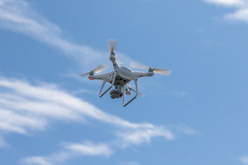 drone flying and taking off