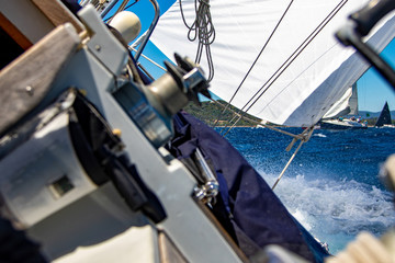 Sailing action scenes