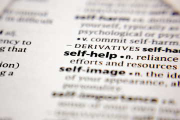 Word or phrase self-help in a dictionary.