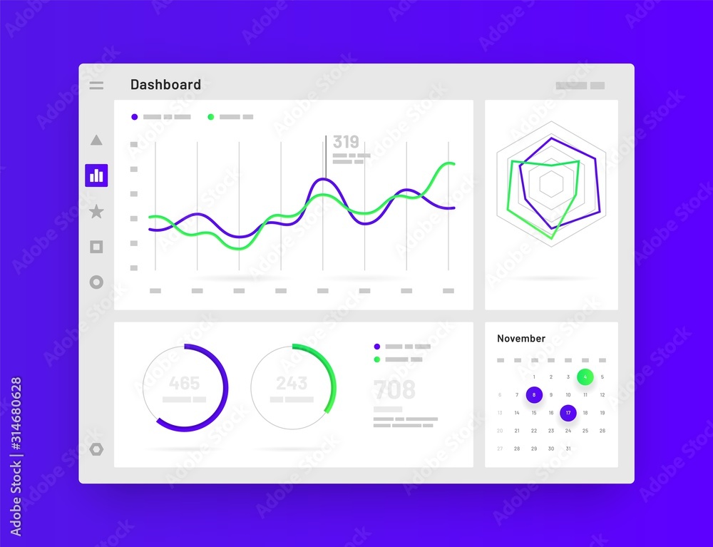 Poster web app dashboard ui and ux kit. elements of infographics use in presentation templates, mobile app 