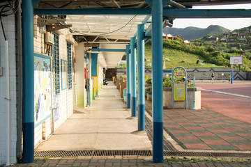 NEW TAIPEI CITY, TAIWAN. June. 29, 2019: Bitou Elementary School - A landmark on the north coast of...
