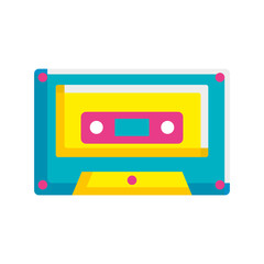 cassette music pop art style icon vector illustration design
