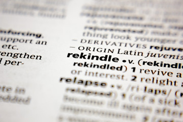 Word or phrase rekindle in a dictionary.