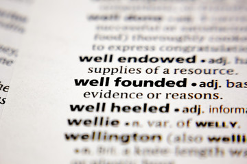 Word or phrase well founded in a dictionary.