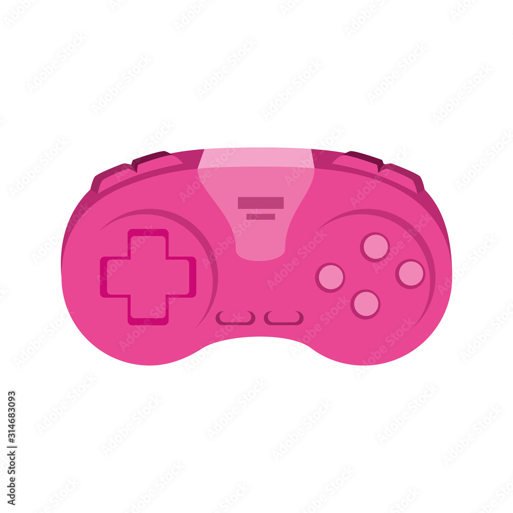 Poster control game nineties style isolated icon vector illustration design