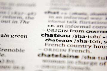 Word or phrase chateau in a dictionary.