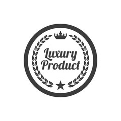 Luxury product label on white background.