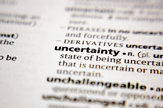 Word or phrase uncertainty in a dictionary.