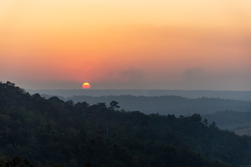 Sunset at Khao Kho View Point, Khao Kho District, Phetchabun Province, Thailand