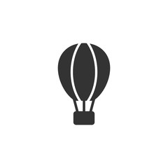 Air balloon icon in flat style. Aerostat vector illustration on white isolated background. Flying transport business concept.