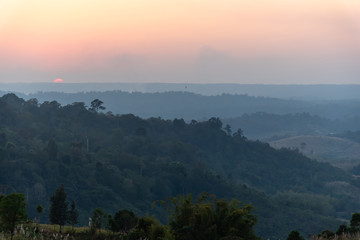 Sunset at Khao Kho View Point, Khao Kho District, Phetchabun Province, Thailand