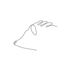 One line hedgehog head design silhouette. Hand drawn minimalism style vector illustration.