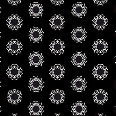 Seamless vector pattern in ornamental style. Geometric desing texture for gift.