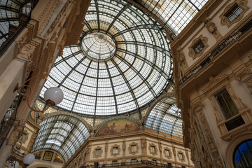 Obraz premium Milan. Glass ceiling in Vittorio Emanuele gallery