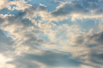  bright sky with clouds and glare from the sun's rays
