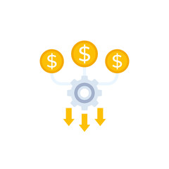 cash flow optimization icon, vector