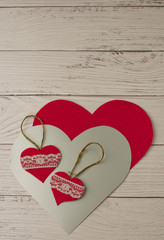 Festive background with hearts for Valentine's Day