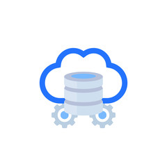 data storage icon with cloud
