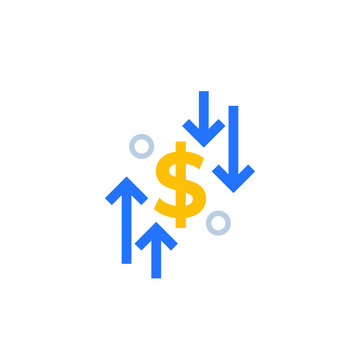 Cost Reduction Or Cutting, Vector Icon