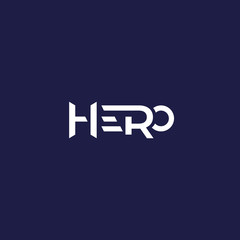 Hero logo design, vector print