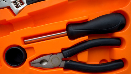 Naklejka premium wrench and screwdriver
