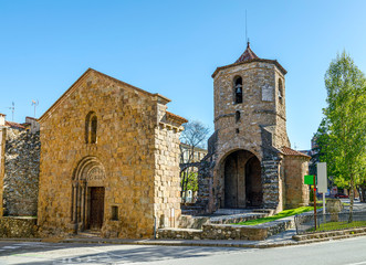 Fototapeta na wymiar Church of Sant Pol in Sant Joan de les Abadeses, Spain