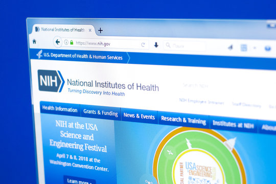 Ryazan, Russia - March 28, 2018 - Homepage Of National Institute Of Health On A Display Of PC, Web Adress - Nih.gov.