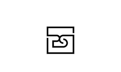 Alphabet letter monogram icon logos PS