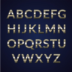 Metal Alphabet Font Letter