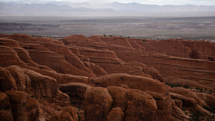 Canyon et Roches - paysages &agrave; Arches National Park, Utah