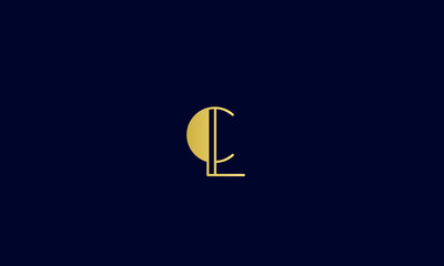 Alphabet letter monogram icon logos CL